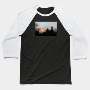 Night Skyline Baseball T-Shirt